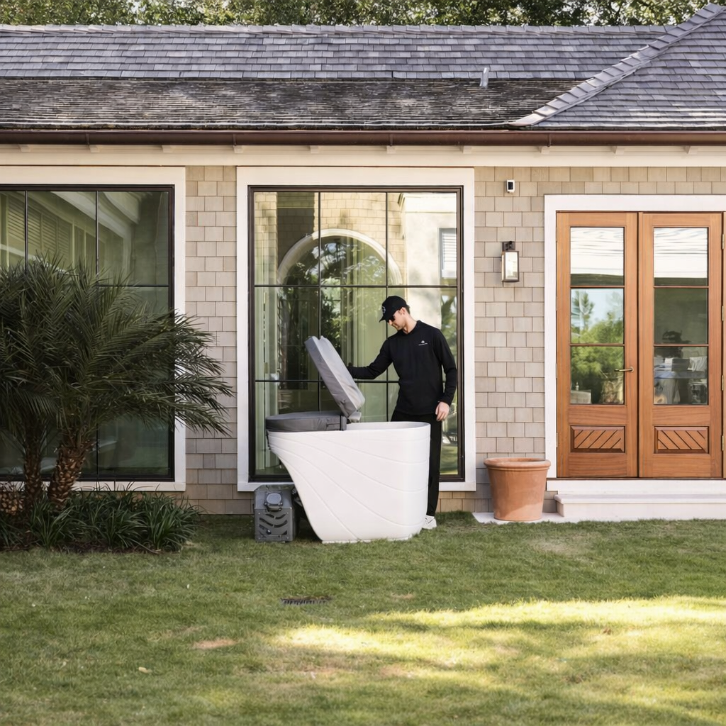 Nordic Wave Viking Cold Plunge Tub – App Controlled with Integrated Chiller