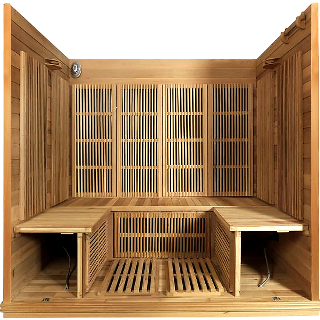 SunRay Roslyn 4-Person Indoor Infrared Sauna – Premium Home Wellness System